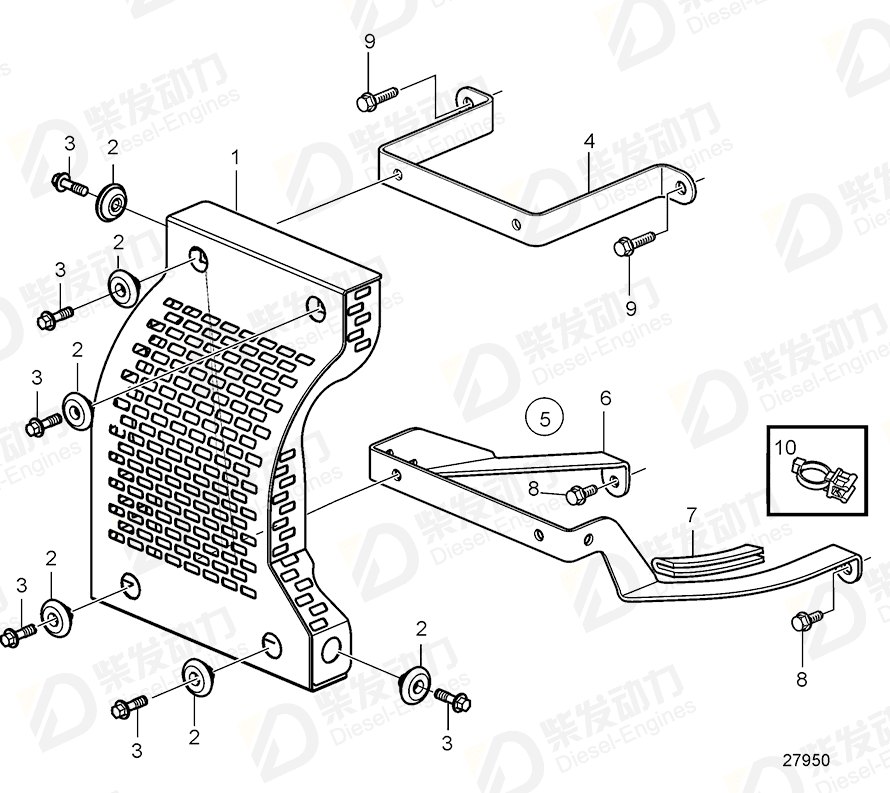 VOLVO Bracket 22102361 Drawing